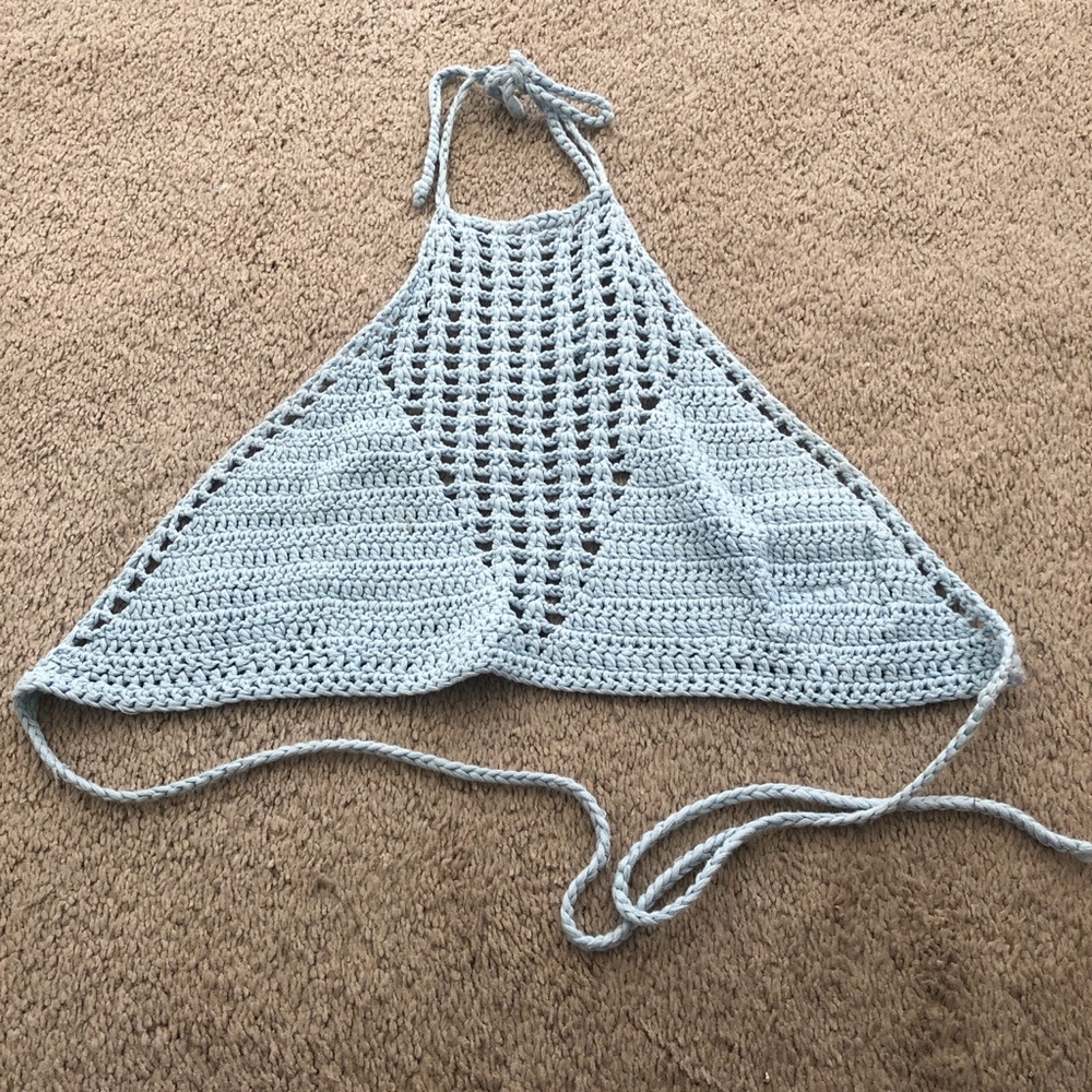 Light blue halter top